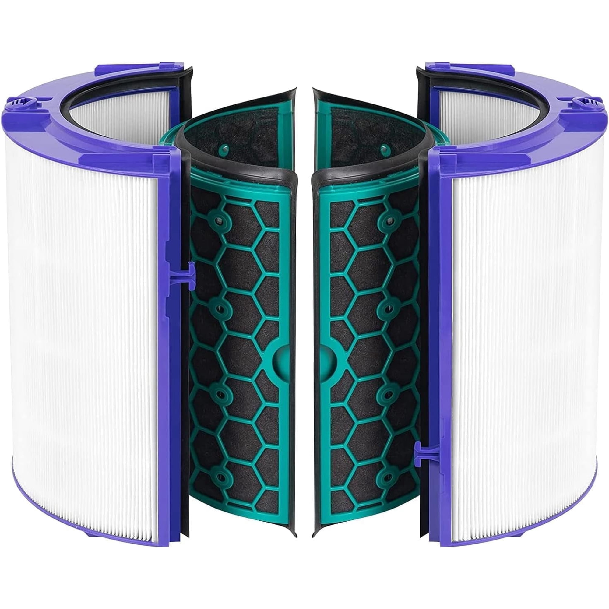 HQRP TP04 Replacement HEPA Filter compatible with Dyson HP04 TP04 DP04 TP05 DP05 Air Purifiers, Sealed Two Stage 360° Glass Pure Cool Fan HEPA Filter & Activated Carbon Filter