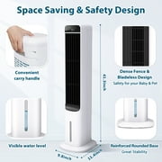 40 Evaporative Air Cooler Portable Tower Cooling Fan PRO CHOICE Oscillating Swamp Cooler, White