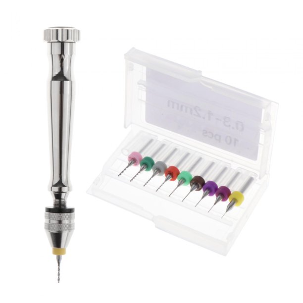 Juego de brocas para taladro manual, herramienta rotativa, portátil, hecha a mano, para manualidades, brocas micro helicoidales para tallar madera, re