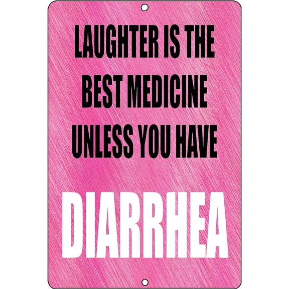 Funny RN Nurse CNA Nursing Metal Tin Sign Wall Decor Bar Laughter Is The Best Medicine