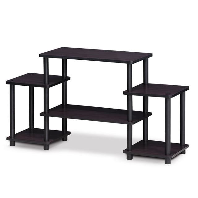 Furinno 11257DWN Turn-N-Tube Centro de entretenimiento sin herramientas, nogal oscuro Furinno 11257DWN