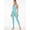 Blue, variant on Women Texture Bodysuit Sleevesless Sport one-Piece Backless Sexy Slimming Bodycon Rompers Jumpsuit