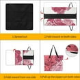 thumbnail image 3 of Black And White Ink Flower Waterproof Picnic Blanket with Foldable Zipper, Suitable for Outdoor Use, Suitable for Travel, Camping, Beaches, Parks, Grasslands, Picnic Blanket Accessories, 3 of 7