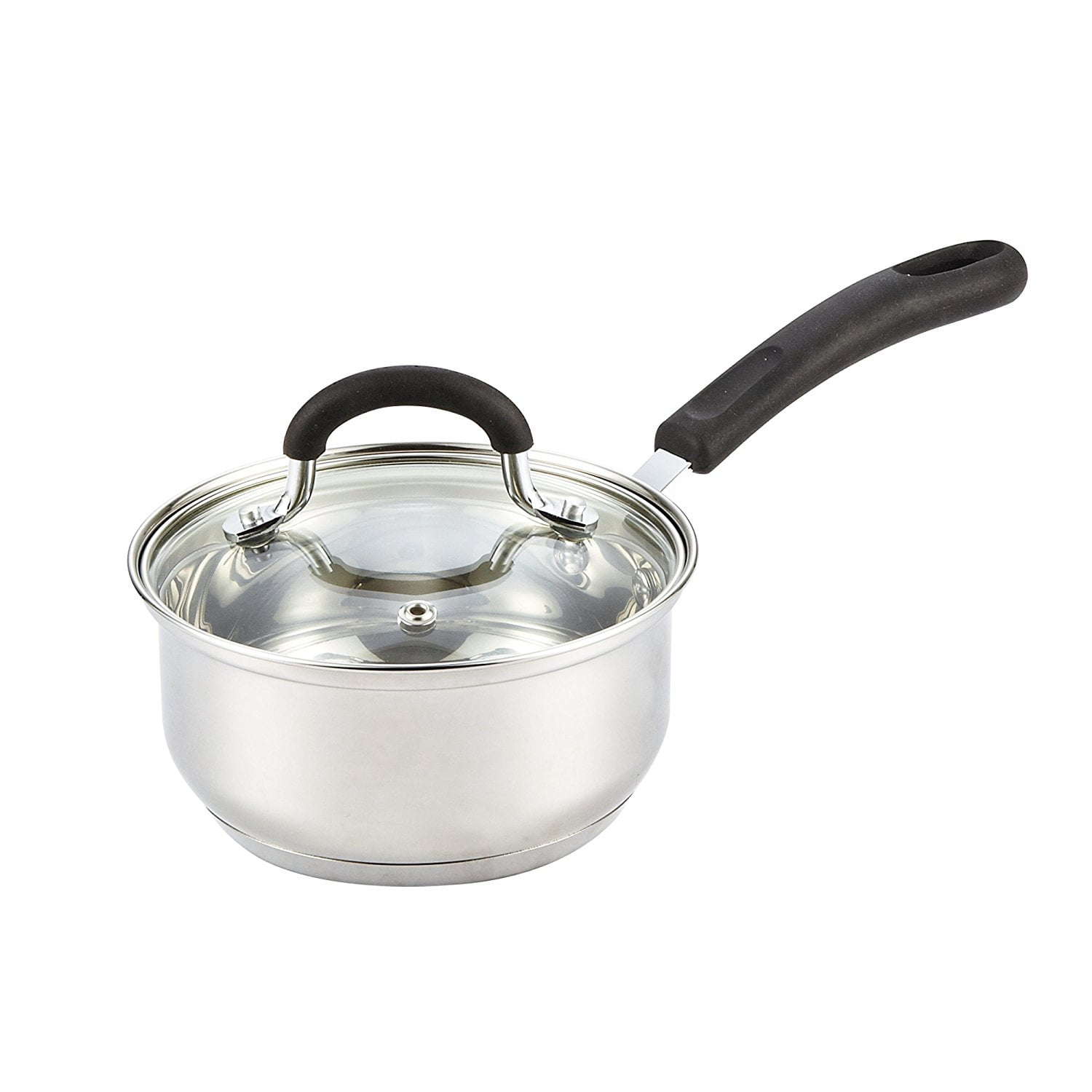 Cook N Home Saucepan Sauce Pot with Lid 2 Quart Professional Stainless ...