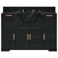 thumbnail image 3 of BarberPub Bathroom Vanities Storage with Sprayer Faucet, Hair Wash Backwash Sink Shampoo Station, Black, 3 of 9