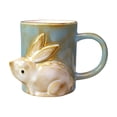 thumbnail image 2 of Easter Bunny Handmade Ceramic Coffee Mug, Cute Rabbit Tea Cup, Office Water Cup Gift, Festive Drinkware for Home Kitchen Easter, 2 of 6