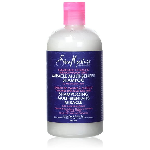 SheaMoisture Silicone Free Shampoo for Dry Hair Sugarcane Extract and Meadowfoam Paraben Free Shampoo 13 oz