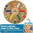 thumbnail image 5 of Wgmhea Wooden Fast Track Game, Fast Track Board Game for 3-6 Players – Family, 14.2-Inch Board, with 24 Board Game Pieces and 2 Dice, 6 Colors, 5 of 7