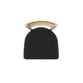 thumbnail image 3 of 881 Revelle 36" Swivel Extra Tall Bar Stool with Anodized Nickel Finish, Medium Back and Black Vinyl Seat, 3 of 5