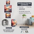 thumbnail image 4 of Designart "Illusory Grace of Swans" Swans Oversized Wall Clock - Set Of 3 - Extra large Modern Clock For Office Décor - Large Vertical Clock, 4 of 6