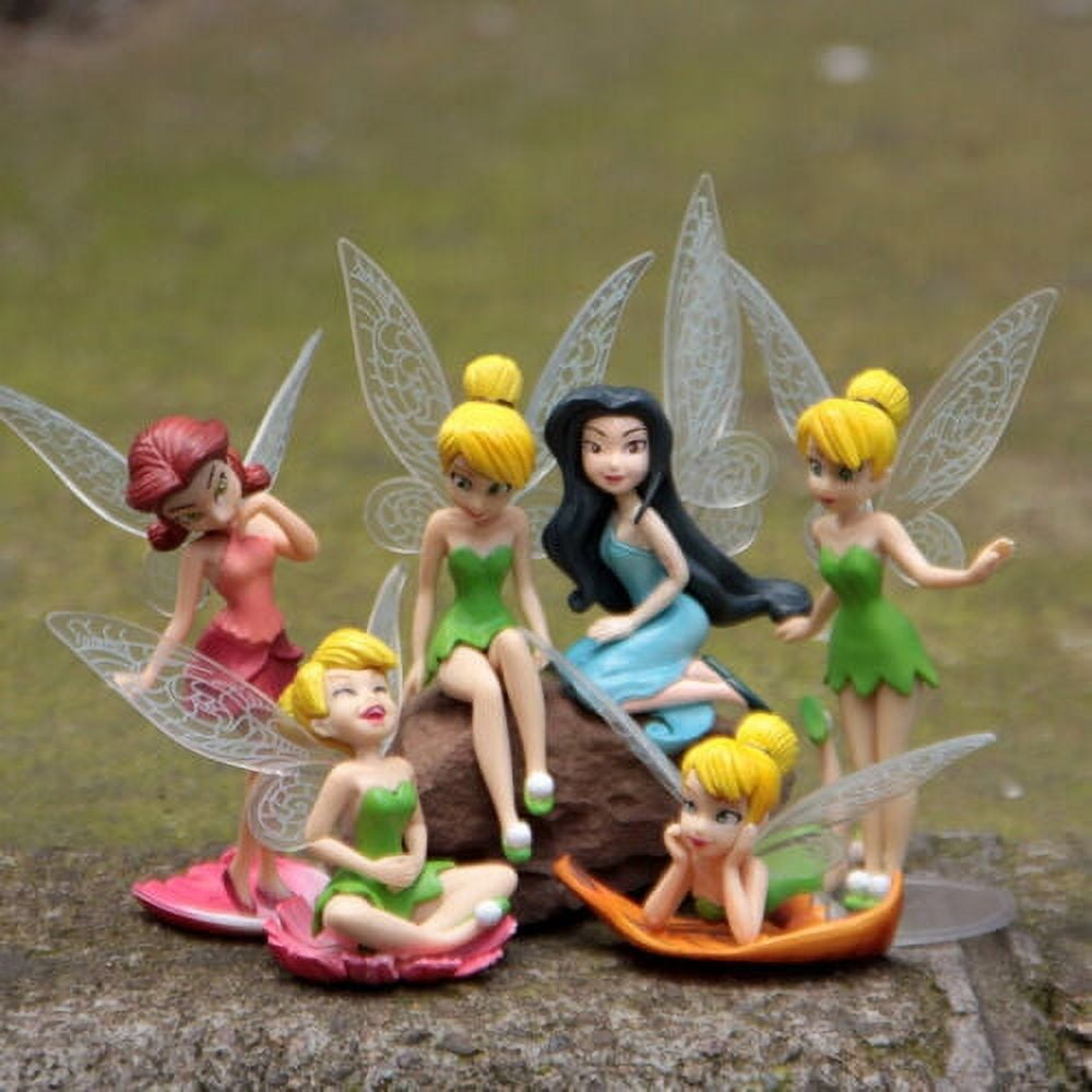 Disney Tinkerbell Fairy Girls Dolls Set, 6pcs PVC Action Figures, Cake  Topper Party Toy Gift - Walmart.com
