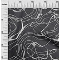 thumbnail image 2 of oneOone Georgette Viscose Gray Fabric Abstract Irregular Lines Dress Material Fabric Print Fabric By The Yard 42 Inch Wide, 2 of 4