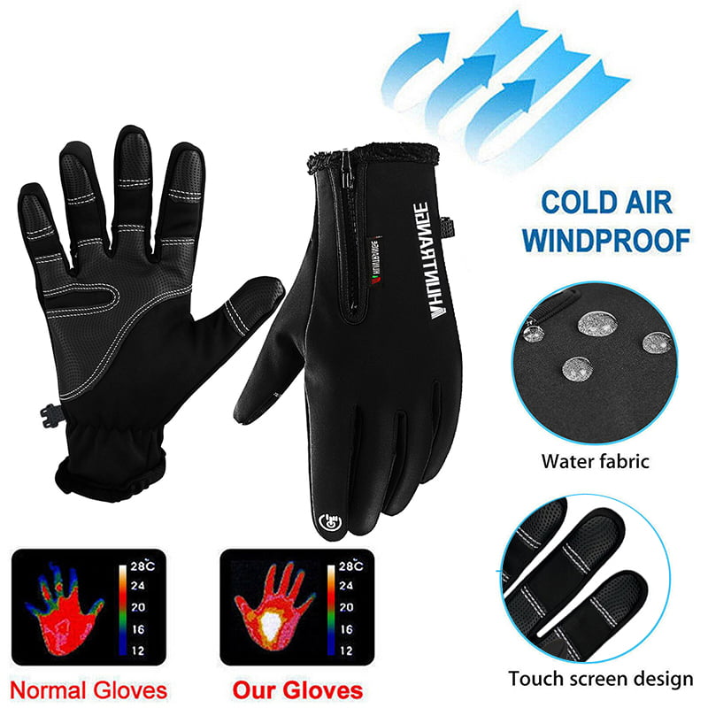 Men's Winter Ski Gloves L XL Fleece Snowboard Snowmobile Motorcycle Waterproof 
