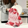 thumbnail image 6 of SKYSONIC Valentine's Day Love Heart Kitchen Towel Set of 4, Super Soft Absorbent Hand Towel Tea Towel Home Restaurant Tableware Cleaning Rag for Kitchen, Hotel, Beach, Bathroom, Gym, etc., 6 of 7