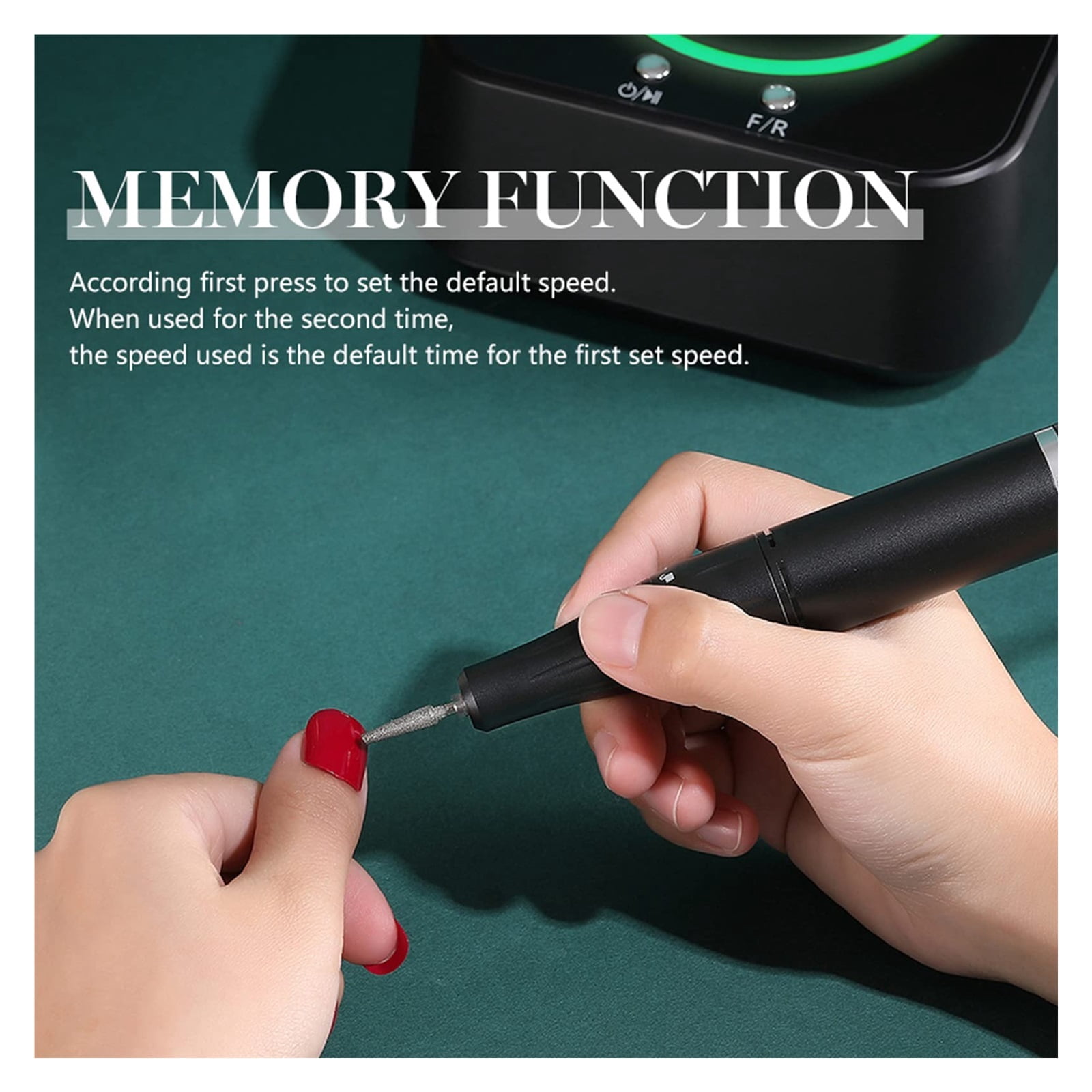 Electric Nail Grinder For Hard Nails 40000RPM Manicure Machine Electric Nail Drill Nail Polisher Professional Nail Beauty Tool ,Low Noise