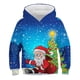 thumbnail image 2 of Sudadera con capucha con estampado de Papá Noel y árbol de Navidad de dibujos animados para niños, divertida, para primavera y otoño, informal, de manga larga, 2 of 5