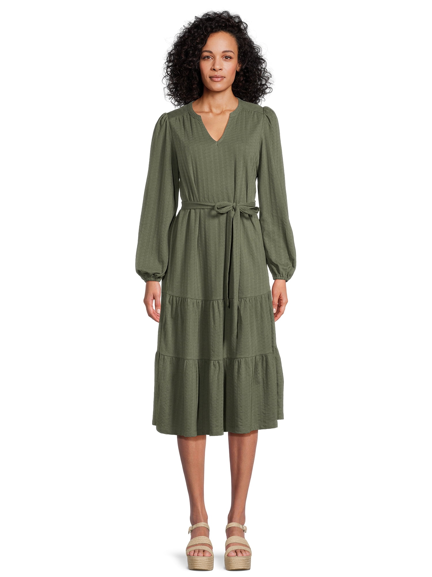TIME AFTER TIME WOVEN MIDI DRESS main image 1