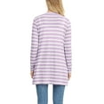thumbnail image 5 of Cueply Womens Cardigan Long Sleeve lightweight Striped Open Front Casual Button Loose Knit Sweater, 5 of 6