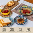 thumbnail image 7 of Baxluxe Dinnerware Sets of 4, 16 Pieces Bohemian Plates and Bowls Microwave and Dishwasher Safe, Scratch Resistant Plates and Bowls Set, Dinner Set for Salad, Pasta, Dessert,Steak, Appetizers, 7 of 7
