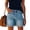 Light Blue, variant on Joernso Jean Shorts for Women High Waisted Ripped Distressed Denim Shorts Summer Stretchy Casual Shorts with Pockets