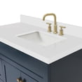 thumbnail image 4 of Ariel Hamlet 43 In. Right Offset Rectangle Sink Vanity With White Quartz Countertop In Midnight Blue, 4 of 11