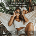 thumbnail image 5 of Yacona Hammock with Stand for Outside, Heavy Duty Steel Hammocks with Pillow for Backyard, Porch, Patio, Garden, White, 5 of 8