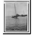 thumbnail image 2 of Historic Framed Print, Chesapeake Bay, Md., 1937. Skipjack Esther W. of Deale's Island, Md. entering Annapolis under the power of her yawl boat"", 17-7/8" x 21-7/8", 2 of 9