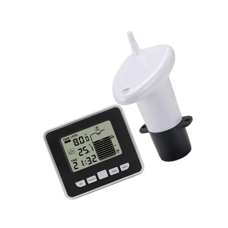 Ultrasonic Water Tank Liquid Depth Level Meter Sensor LCD Digital ...