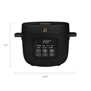 Beautiful 14-Cup Cooked, 6-Cups Uncooked Electric Rice and Grain Cooker, EverGood Non-Toxic Ceramic Nonstick Coating, Black Sesame by Drew Barrymore