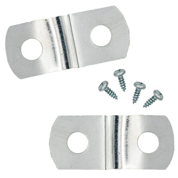 PosterPalooza 3/8" Depth Flat Offset Mounting Canvas Clips for Picture Framing Pack of 100 Plus #6 X 3/8" Pan-Head Screws Included