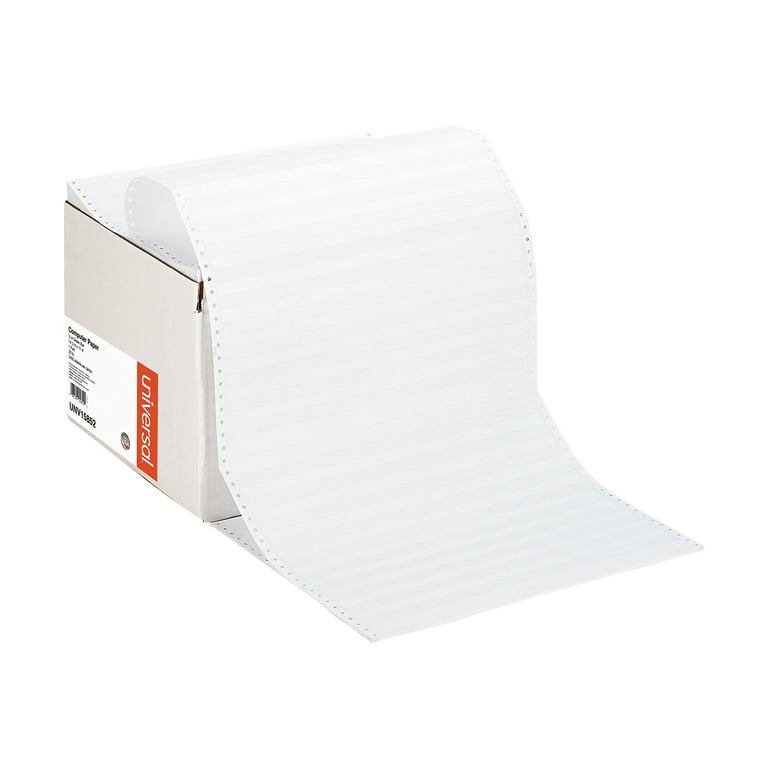 Printout Paper, 1-Part, 20 lb Bond Weight, 14.88 x 11, White/Green Bar, 2,400/Carton Printout Paper, 1-Part, 20 lb Bond Weight, 14.88 x 11, White/Green Bar, 2,400/Carton