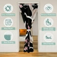 thumbnail image 2 of Crane Door Curtain,White Crane Printed Blackout Curtain Teens Adult,Cherry Blossom Door Drape Bedroom Decor,Japanese Style Room Divider Curtain Closet Door,52"W X 84"L, 2 of 5