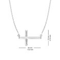thumbnail image 4 of LeCalla 925 Sterling Silver Hypoallergenic Classic Cross Pendant Necklace With Cable Chain Jewelry Gifts for Women and Teen 16+2" Inches, 4 of 8