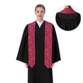 thumbnail image 4 of Hirioo Pink Glitter for 72" Graduation Shawl Stole Unisex Adults Graduation Sash Honor Graduation Stole for High School and College-Flattened, 4 of 7
