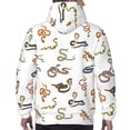 thumbnail image 7 of Kdxio Snake Print Mens Casual Hooded Collar Drawstring Hoodies Pullover Sweatshirts Casual Long Sleeve Shirts-3X-Large, 7 of 7