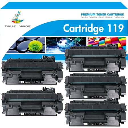 True Image 5-Pack Compatible Toner Cartridge for Canon 119 MF6160DW MF414DW MF416DW MF5850DN MF5880DN MF5950DN LBP253DW LBP6300DN Printer (Black)