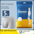 thumbnail image 1 of Ropa interior desechable para hombre, calzoncillos triangulares estériles de cuatro esquinas de algodón para hombre, bóxer portátil de viaje, ropa interior para hombre, 1 of 4