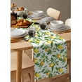 thumbnail image 6 of Ldtrchee Summer Lemon Table Runner 70 Inches, Green Botanical Watercolor Fruits Bed Runner Dresser Scarves Tabletop for Indoor Outdoor Parties/Ceremony/Banquet, 13" x 70", 6 of 8