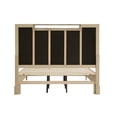 thumbnail image 3 of Pemberly Row Cal King Fabric Upholstered Panel Bed in Natural, 3 of 9