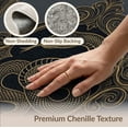 thumbnail image 6 of ODIKA 5'x7' Washable Area Rug Gothic Snake Vintage Coiled Serpent With Ornate Scroll Border Design for Dining Room, Under Table, Home Office, Non-Slip Chair-Friendly, 6 of 7