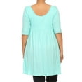thumbnail image 4 of Women's Plus Size Babydoll Tunic Top Dress 3/4 Sleeves Scoop Neck, 4 of 5