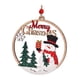 thumbnail image 1 of Colgantes navideños de madera, adornos navideños colgantes, adornos navideños decorativos colgantes para paredes, artículos para fiestas, dormitorios, Muñeco de nieve, 1 of 9