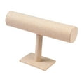 thumbnail image 4 of Velvet Leatherette Bracelet Bangle Watch Rack Holder Jewelry Display , Beige Linen, as described, 4 of 7
