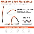thumbnail image 6 of 3 PACK Reading Glasses for Men Sporty Design TR90 Blue Light Blocking Reader Comfortable and Flexible Lightweight, 6 of 6