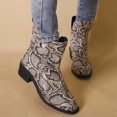 thumbnail image 3 of NECHOLOGY Botas Mujer Adulto Femenino Zapatos Botines de mujer Botas grandes de otoño e invierno para mujer, botines de tacón bajo con estampado (Khaki, 9), 3 of 7