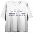 thumbnail image 4 of Ciao Bella Women's White Crew Neck Crop Tee-Small, 4 of 7