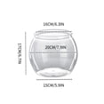 thumbnail image 2 of LiUMX Clear Plastic Fish Bowl, Multi-Functional Desktop Aquarium and Plants Container for Home Decor, Office Desk, or Tabletop Hydroponic Gardening, 2 of 2