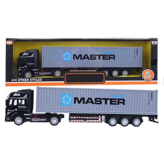 Vehículo de juguete NikouMX Modelo camión contenedor Aleación 1:48 amarillo