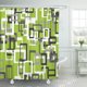 thumbnail image 1 of Cortina de Baño Moderna ABPHQTO Verde Lima Negro Gris Blanco 160x180 cm, 1 of 1