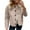 Brown, variant on Women's Quilted Jacket Trendy Long Lightweight Coat Ladies Cute Warm Shacket Casual Button Down Long Sleeve Fall Winter Fashion Clothes Gray XXL